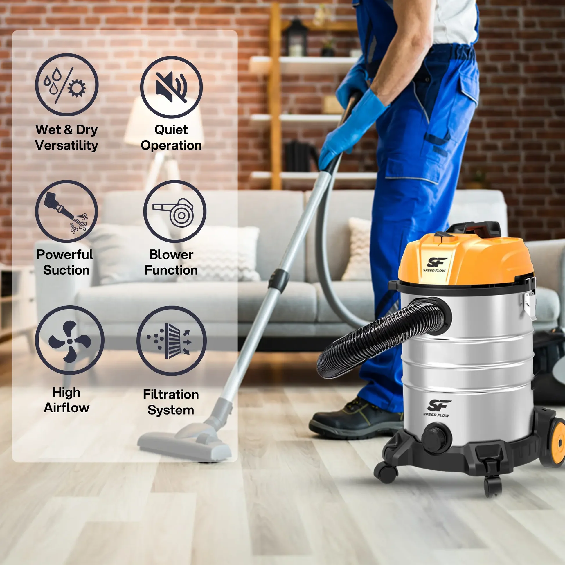 SFV-35 SS Wet & Dry Vacuum Cleaner